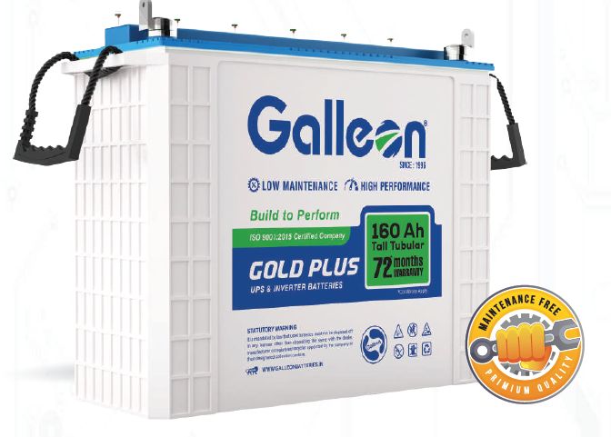 Galleon Silver Tall Solar Tubular Battery, Feature : Zero Spillage Risk, Low Maintenance, Recyclable