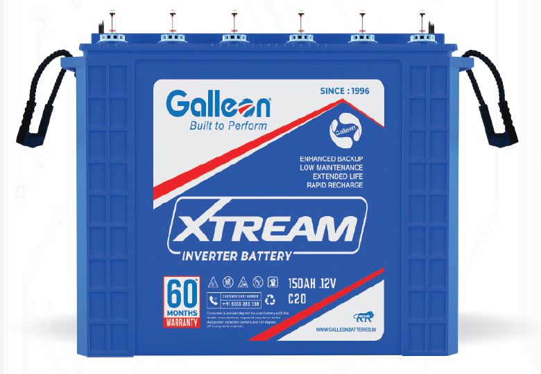 Galleon Xtream Inverter Battery, Color : Blue