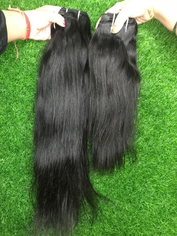 Black 100-150gm Straight Human Hair, For Parlour, Personal, Length : 10-20inch, 15-25inch, 25-30inch