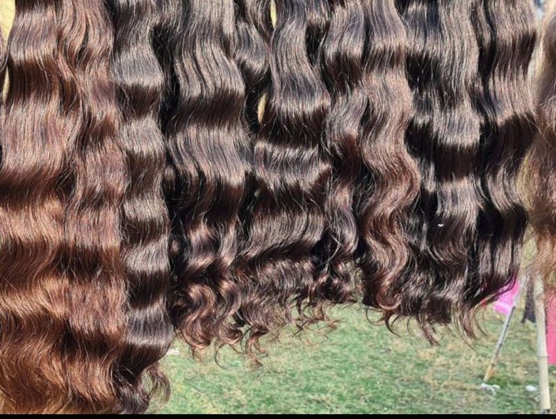 Black Wavy Hair Bundles, for Parlour, Personal, Style : Curly, Straight
