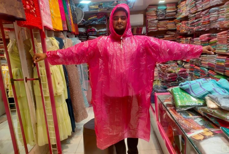 Plastic Plain Round rain poncho, Gender : Female, Male