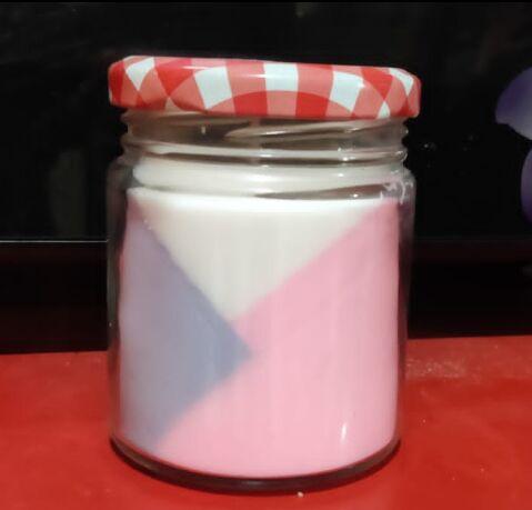 Multicolor Wax Container Layer Aroma Candles, for Lighting, Shape : Cylindrical