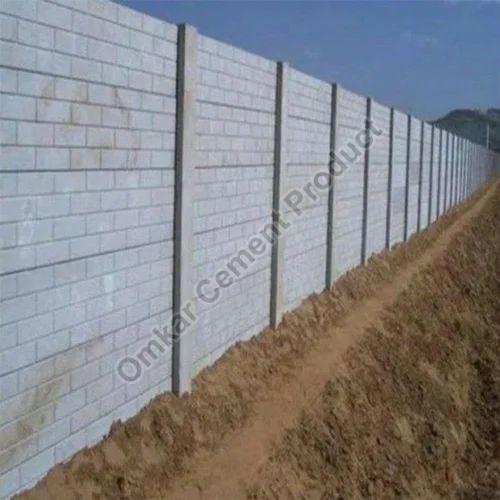 Prefab Build Concrete 6 Feet Compound Wall, for Construction, Color : Grey