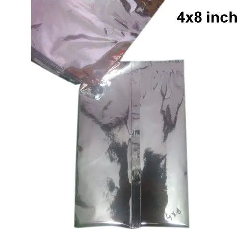 Rectangle 4x8 Inch Silver Foil Pouch, for Packaging Food