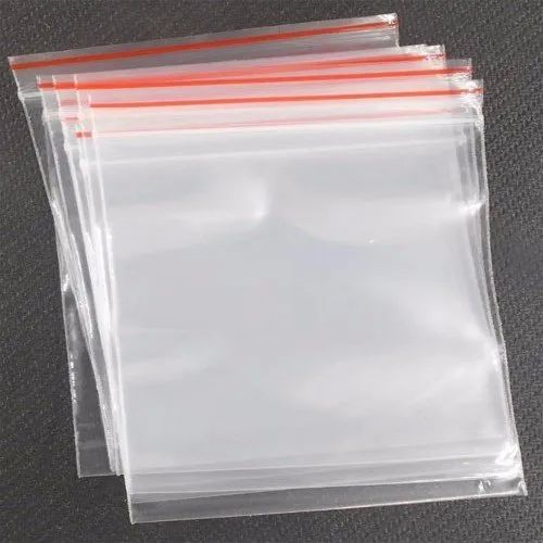 LDPE Transparent Self Lock Bag, for Packaging Industries, Lock Type : Zipper
