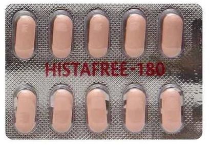 Histafree Tablets 180 Mg, Packaging Type : Strips