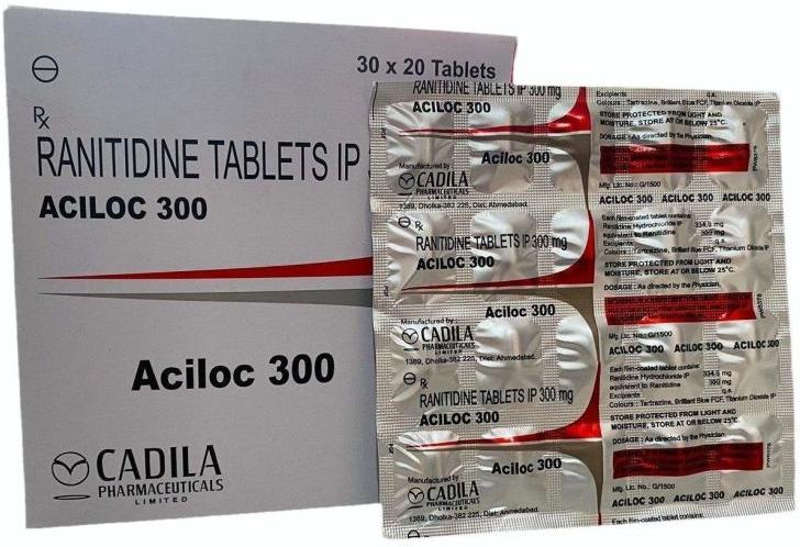 Aciloc Tablets 300 Mg, for Treat Acidity, Composition : Ranitidine