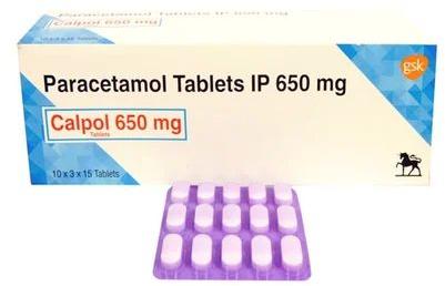 Calpol Paracetamol 650 mg Tablets, Grade : Medicine Grade