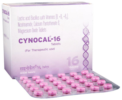 Cynocal 16 Tablets, Packaging Type : Strips