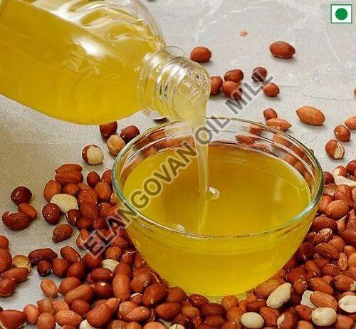 Yellow Liquid Virgin Groundnut Oil, For Cooking, Style : Natural