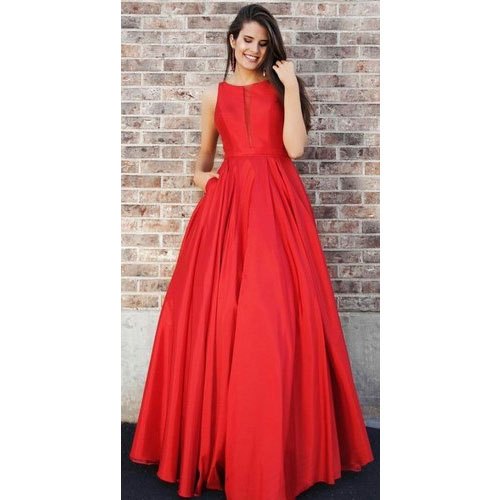 Ladies Sleeveless Party Wear Gown, Size : All Sizes