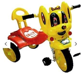 Rexton Plastic Chikoo Children Tricycle, Feature : Horn, Lights, Safe For Kids, Shiny Look