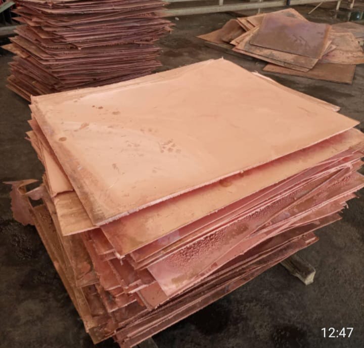 Brown Copper Cathodes, Purity : 90%