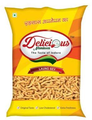 Delicious Laung Sev Namkeen, Packaging Type : Plastic Packet