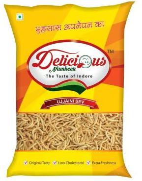 Delicious Ujjaini Sev Namkeen, Packaging Type : Plastic Packet