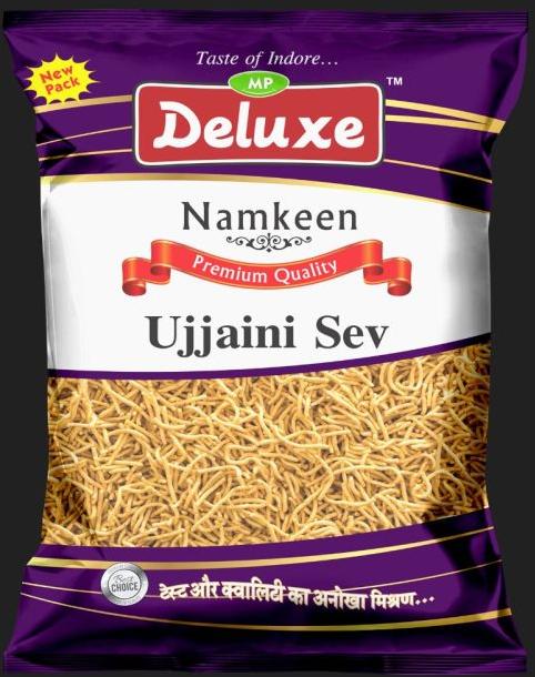 Deluxe Ujjaini Sev Namkeen, for Snacks, Packaging Size : 500gm