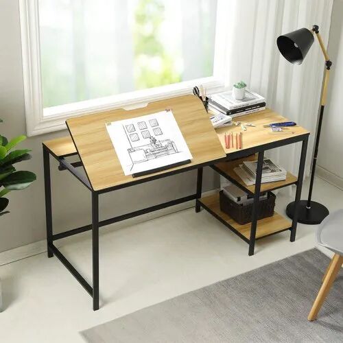 Rectangular Polished Wood Modern Study Table