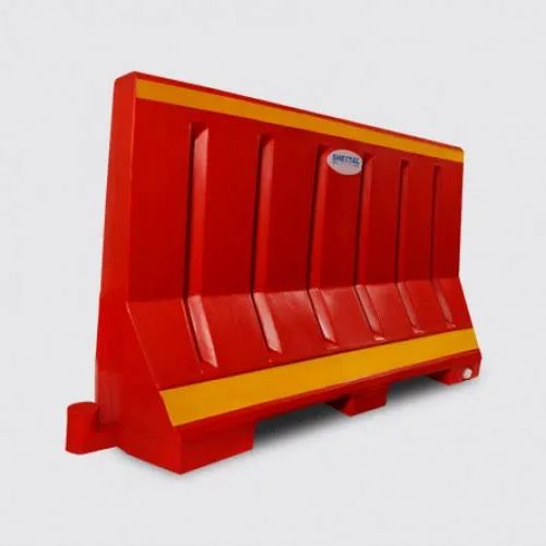 Red PVC Plain Plastic Traffic Barrier, for Road Safety, Style : Portable