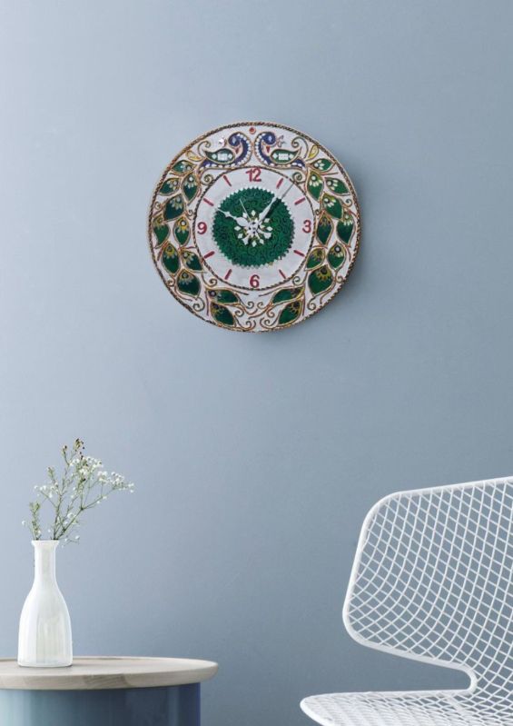 Glass MDF Wall clock, for Home, Office, Decoration