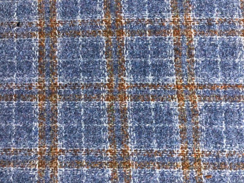 Multicolor Checked Wool Shoddy Tweed Fabric, for Used Making Jackets, Coats, Blazers Etc., Width : 40 Inch