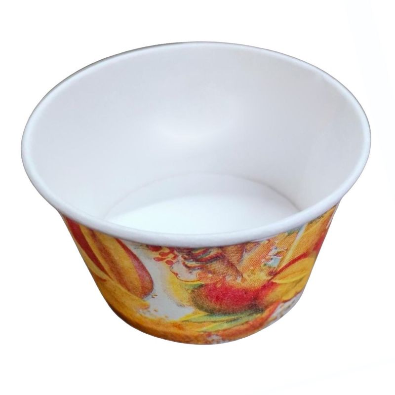 Multicolor Round 100ml Paper Ice Cream Cup, Feature : Disposable, Light Weight