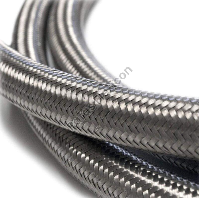 Silver Round SS304 Stainless Steel Wire Braid, for Pipe Fitting, Hose Length (mm) : 6 Mtr.