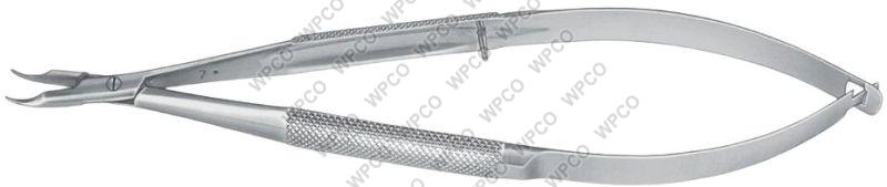 Silver Polished Stainless Steel Barraquer Micro Needle Holder, for Surgical Use/ Hospital/ Clinic