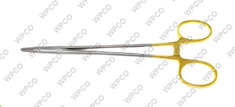 Polished Stainless Steel Needle Holder, for Surgical Use/ Hospital/ Clinic