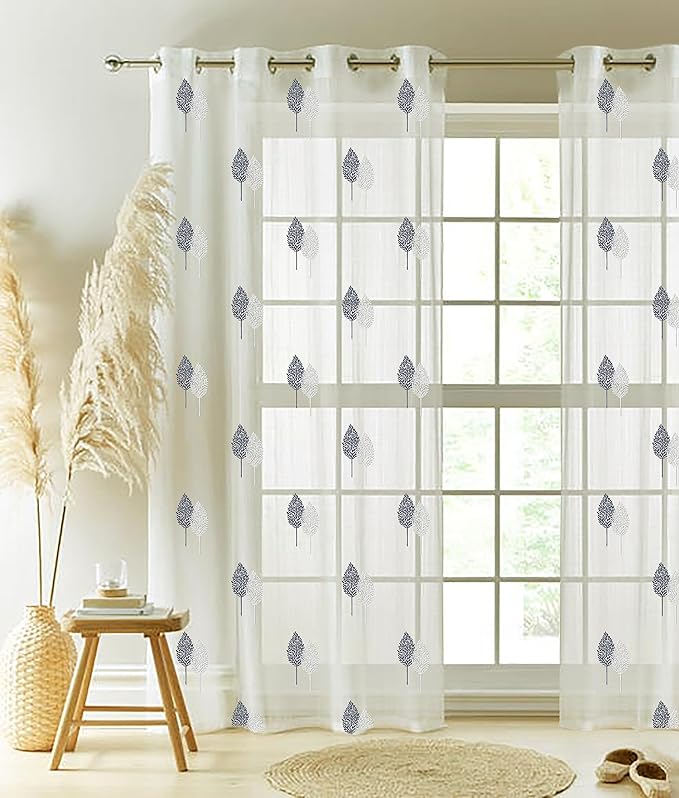 Polyester Embroidered Curtains, for Window, Hotel, Hospital, Home, Doors, Speciality : Dry Clean