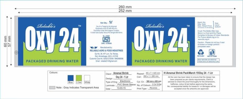 Multicolour Printed Glossy Lamination PVC Shrink Labels, for Labeling Of Bottles, Packaging Type : Roll