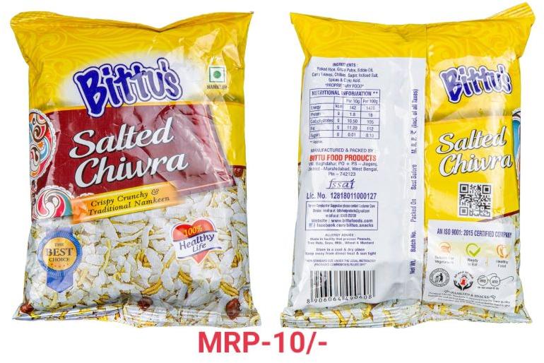 Bittu's Crunchy Salted Chiwra Namkeen, for Snacks, Grade Standard : Food Grade