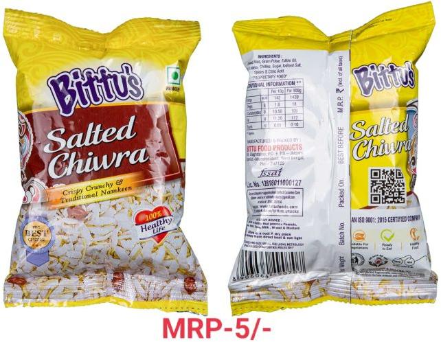 Bittu's Salted Chiwra Namkeen, for Snacks, Grade Standard : Food Grade