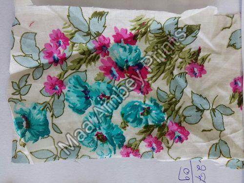 Floral Printed Fabric, for Garments, Packaging Type : Plastic Bag