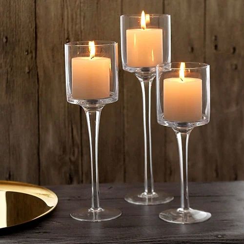 Glass T-Light Candle Holder
