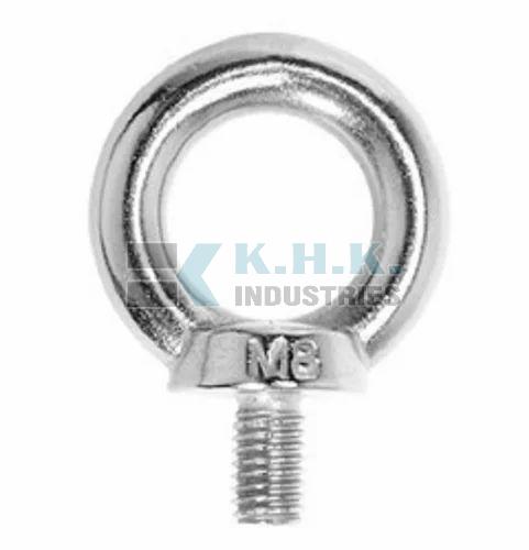 Silver KHK Industries Polished Mild Steel Eye Bolt, for Automobiles, Size : Multisizes
