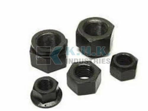 Black Mild Steel Forged Nuts, for Industring Use, Feature : Shiny, Heavy Duty