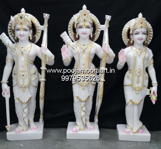 Ram Darbar marble Statues (Murti), for Garden, Home, Office, Shop, Temple, Size : Multisizes