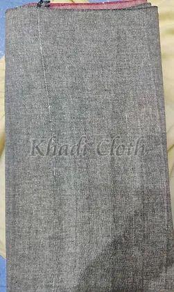 Handspun and Handwoven Grey Cotton Fabric