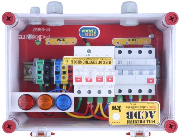 Three Phase ACDB 1 TO 10 KW MCB SPD RYB PRE
