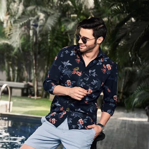 Mens Cotton Printed Shirt