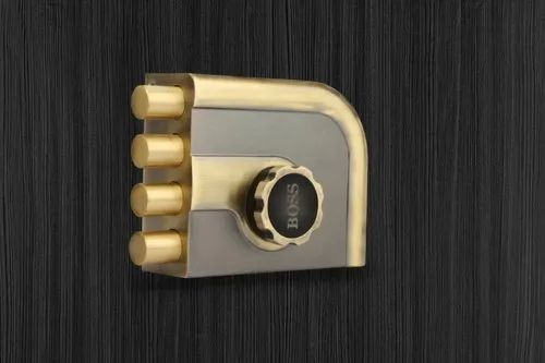 Antique Brass Ultra Tetrabolt 1CK Rim Lock, for Residential Main Doors