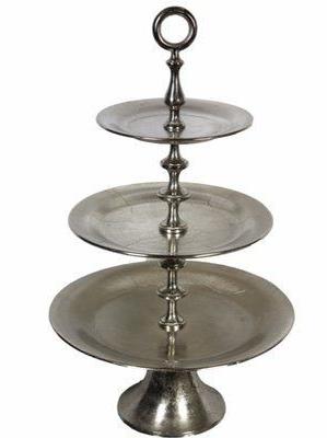 Plain Polished Steel Aluminium Cake Stand, For Restaurant