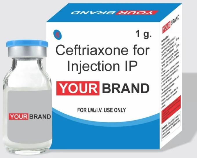 Ceftrixone 1g Injection, For Hospital, Clinic, Purity : 99.9%