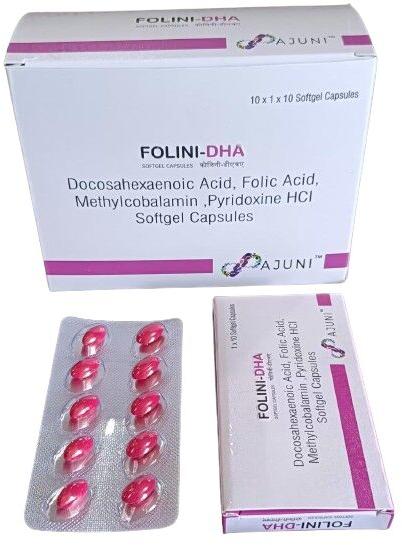Folim DHA Capsule, Packaging Size : 10X10 Pack
