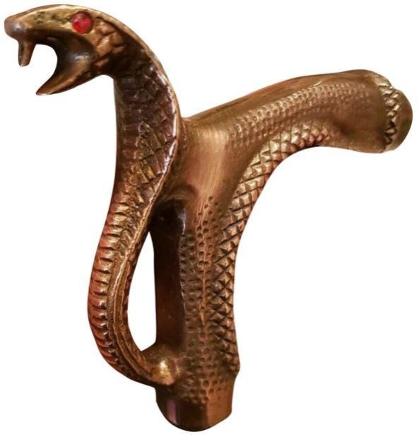 Brass Cobra Head Walking Stick Handle