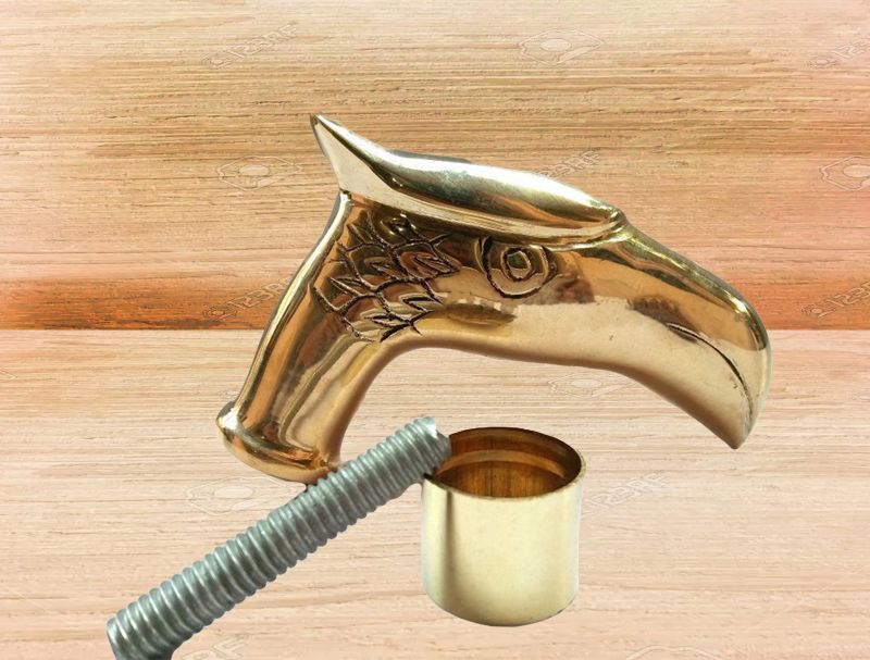 Eagle Head Cast Brass Walking Stick Handle
