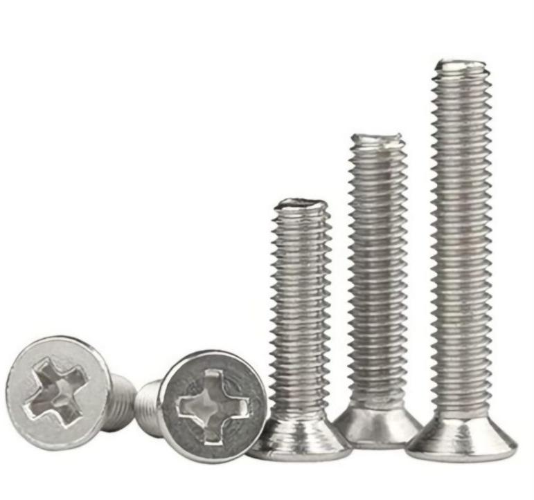 Silver Round Mild Steel CSK Phillips Screw