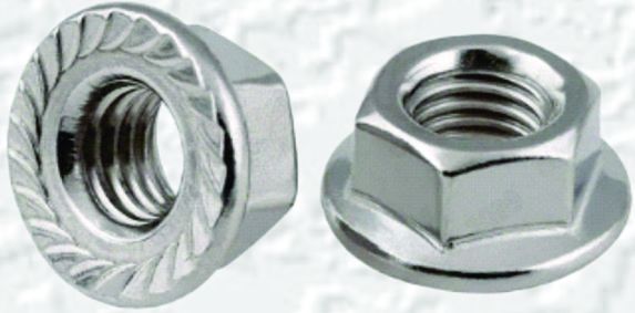 Silver Mild Steel Flang Hex Nut, for Corrosion Resistant