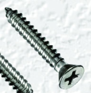 Silver Round Mild Steel Self Tapping Screw, for Hardware Fitting, Packaging Type : Box