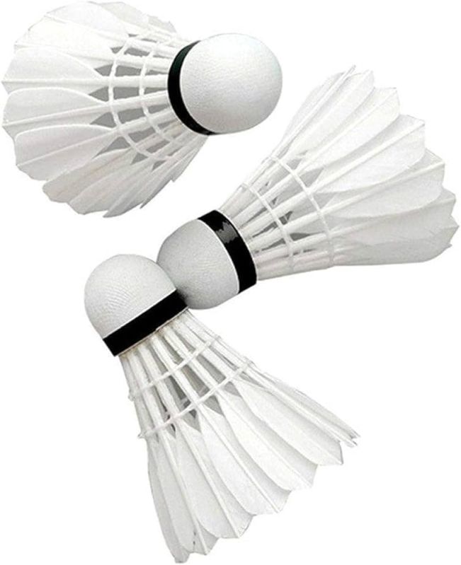 20-30 gm Feather Shuttlecock, for Badminton, Color : White